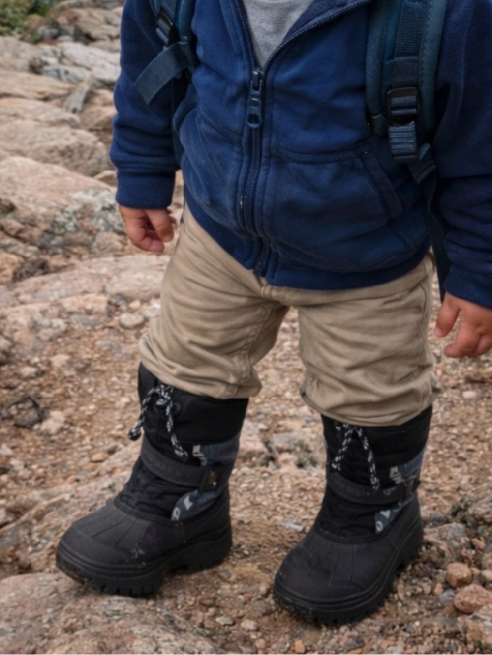 Kids Black Snow Boots - Rugged Winter Footwear LL bean toddler size 10